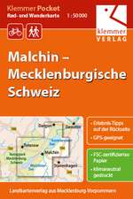 Klemmer Pocket Rad- und Wanderkarte Malchin - Mecklenburgische Schweiz 1 : 50 000