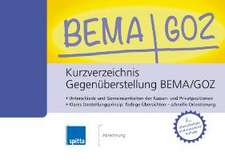 Kurzverzeichnis Gegenüberstellung BEMA/GOZ