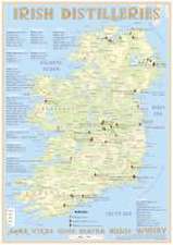 Whiskey Distilleries Ireland - Tasting Map 24x34cm