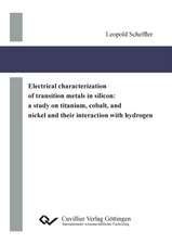 Electrical characterization of transition metals in silicon: