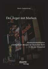 Der Arger Mit Marken: Markendisidentifikation Untersucht Am Beispiel Der Deutsche Bahn, E.on Und Wiesenhof