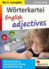 Wörterkartei English adjectives