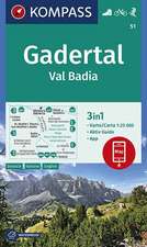 KOMPASS Wanderkarte Gadertal, Val Badia 1:25 000