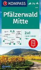 KOMPASS Wanderkarte 472 Pfälzerwald Mitte 1:25.000