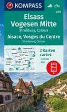 KOMPASS Wanderkarten-Set 2221 Elsass, Vogesen Mitte, Alsace, Vosges du Centre (2 Karten) 1:50.000