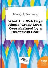 Wacky Aphorisms, What the Web Says about Crazy Love: Overwhelmed by a Relentless God