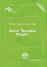 What Lay Abouts Say about Brandon Wright