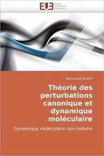 Theorie Des Perturbations Canonique Et Dynamique Moleculaire