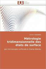 Metrologie Tridimensionnelle Des Etats de Surface