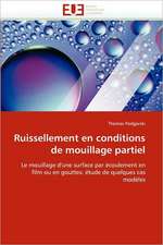 Ruissellement En Conditions de Mouillage Partiel