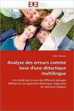 Analyse des erreurs comme base d'une didactique multilingue