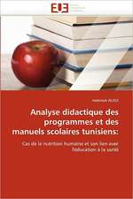 Analyse Didactique Des Programmes Et Des Manuels Scolaires Tunisiens