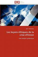 Les Lecons Ethiques de La Crise D Enron