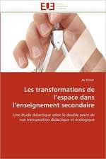 Les Transformations de L Espace Dans L Enseignement Secondaire