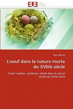 L'oeuf dans la nature morte du XVIIIè siècle