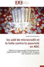 Les Asbl de Microcredit Et La Lutte Contre La Pauvrete En Rdc