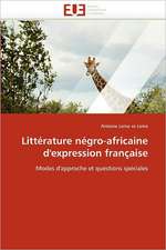 Litterature Negro-Africaine D'Expression Francaise