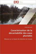 Caractérisation de la décantabilité des eaux pluviales