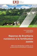 Reponse de Brachiaria Ruziziensis a la Fertilisation Azotee: Projet de Creation D'Agence de Communication