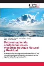 Determinación de contaminantes en muestras de Agua Natural y Residual