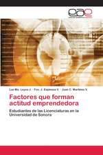 Factores que forman actitud emprendedora