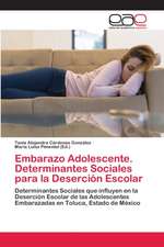 Embarazo Adolescente. Determinantes Sociales para la Deserción Escolar