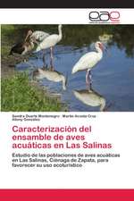 Caracterización del ensamble de aves acuáticas en Las Salinas