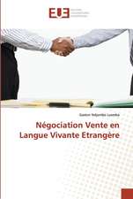 Négociation Vente en Langue Vivante Etrangère