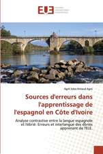 Sources d'erreurs dans l'apprentissage de l'espagnol en Côte d'Ivoire