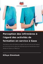 Perception des infirmières à l'égard des activités de formation en service à Gaza