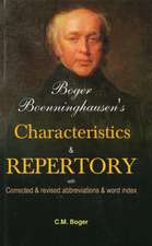 Boger Boenninghausen's Characteristics & Repertory