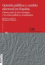 Opinión pública y cambio electoral en España : claves ante el reto europeo y la crisis política y económica