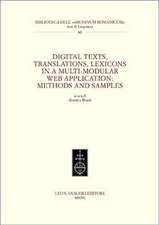 Digital texts, translations, lexicons in a multi-modular web application: methods and samples