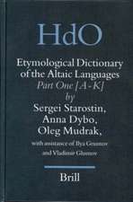 Etymological Dictionary of the Altaic Languages (3 vols)