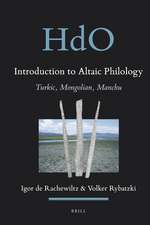 Introduction to Altaic Philology: Turkic, Mongolian, Manchu