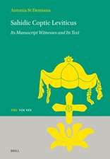 Sahidic Coptic Leviticus: Its Manuscript Witnesses and Its Text