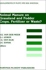 Animal Manure on Grassland and Fodder Crops.Fertilizer or Waste?: Proceedings of an International Symposium of the European Grassland Federation, Wageningen, The Netherlands, 31 August–3 September 1987