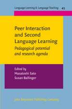 Peer Interaction and Second Language Learning: Pedagogical Potential and Research Agenda