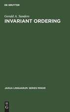 Invariant Ordering