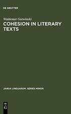 Cohesion in literary texts: a study of some grammatical and lexical features of English discourse