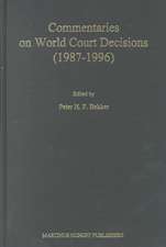 Commentaries on World Court Decisions (1987-1996)