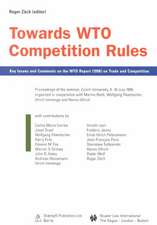 Towards Wto Competition Rules, Key Issues and Comments on the Wto Report (1998) on Trade and Competition