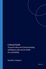 Critical Faith: Toward a Renewed Understanding of Religious Life and its Public Accountability