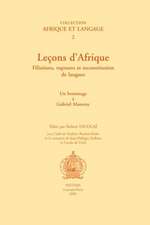 Lecons D'Afrique. Filiations, Ruptures Et Reconstititution de Langues