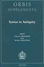 Syntax in Antiquity