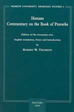 Hamam. Commentary on the Book of Proverbs: 'Edition of the Armenian Text, English Translation, Notes and Introduction'