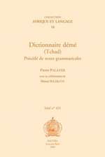 Dictionnaire Deme (Tchad). Precede de Notes Grammaticales