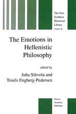 The Emotions in Hellenistic Philosophy