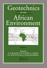 Geotechnics in the African Environment, volume 1: Proceedings of 10th regional conference for Africa on soil mechananics foundation engineering & the 3rd international conference tropical & residual soils, Maseru, 23-27 September 1991, 2 volumes