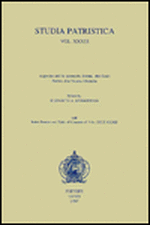 Studia Patristica. Vol. XXXIII - Augustine and His Opponents, Jerome, Other Latin Fathers After Nicaea, Orientalia, Index Patrum and Table of Contents